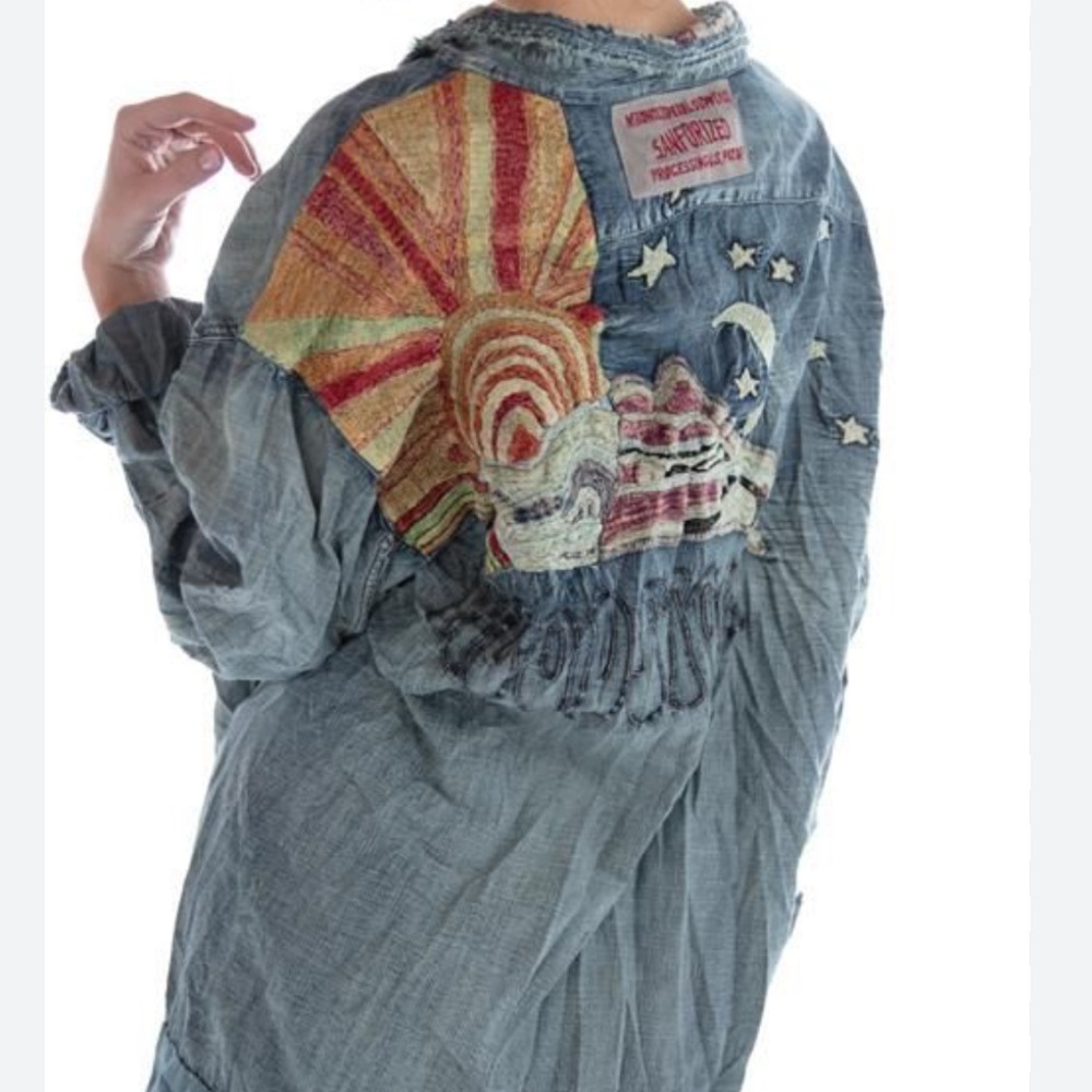 Magnolia Pearl Woodstock denim button down